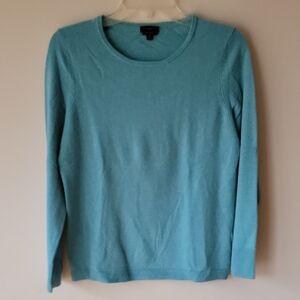 Talbots Light Blue Crew Neck Cashmere Sweater